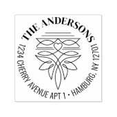 Westerne Cowboy Boot Stitch Pattern Retouradres Zelfinktende Stempel (Design)