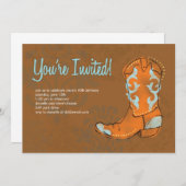 Westerne Cowboy Boot Uitnodiging (Voorkant / Achterkant)