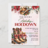 Westerne Cowboy Boots Christmas Hoedown Party Kaart