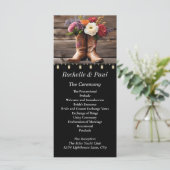 Westerne Cowboy Boots Floral Elegant Mason Jar (Staand voorkant)