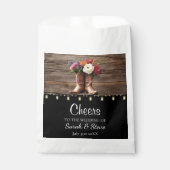 Westerne Cowboy Boots Floral Elegant Wedding Bedankzakje (Voorkant)