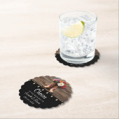 Westerne Cowboy Boots Floral Elegant Wedding Kartonnen Onderzetters (Insitu)