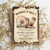 Westerne Cowboy Boots Hoedown Howdy Y'all Kaart