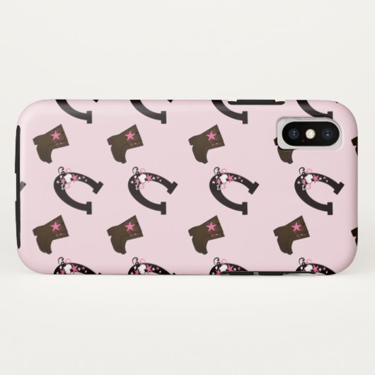 Westerne Cowboy Boots Hoefijzer Cell Phone Case (Achterkant (horizontaal))
