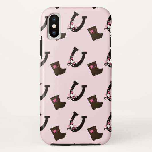 Westerne Cowboy Boots Hoefijzer Cell Phone Case (Achterkant)