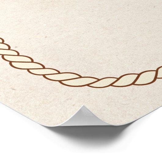 Westerne Cowboy Boots Hoefijzer Wedding Welkom Poster (Hoek)