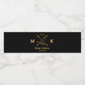 Westerne Cowboy Boots Monogram Boho Country Wedden Waterfles Etiket (Enkel label)