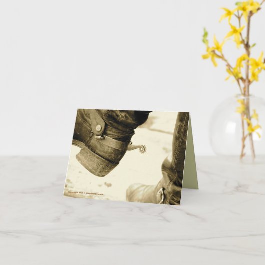 Westerne Cowboy Boots Notitiekaarten (Gele Bloem)