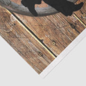 Westerne Cowboy Boots Pet Zonnebloemen Wagon Wheel Tissuepapier (Detail)