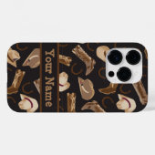 Westerne Cowboy Boots Petten Black Brown Name Case-Mate iPhone Case (Achterkant (horizontaal))