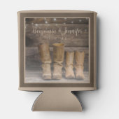 Westerne Cowboy Boots Rustic Barn Monogram Blikjeskoeler (Achterkant)