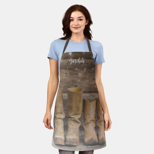 Westerne Cowboy Boots Rustic Barn Monogram Schort (Gedragen)