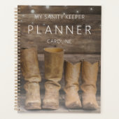 Westerne Cowboy Boots Rustic Barn Planner (Voorkant)