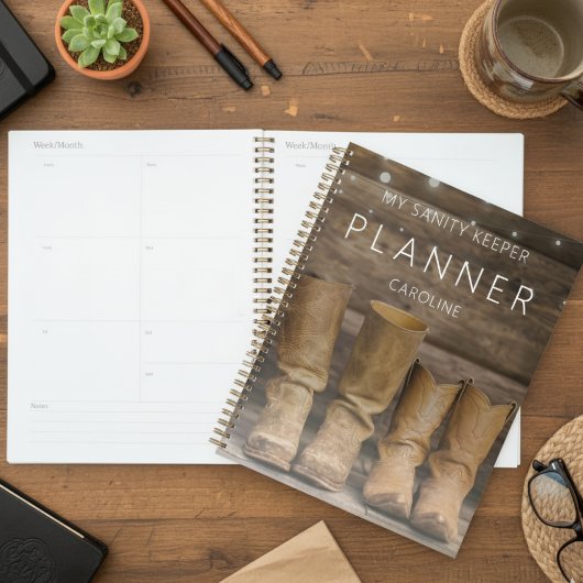 Westerne Cowboy Boots Rustic Barn Planner