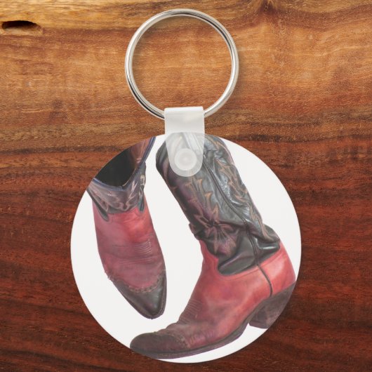 Westerne Cowboy Boots Sleutelhanger (Voorkant)