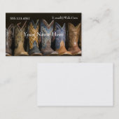 Westerne cowboy Boots-template voor visitekaartjes (Voorkant / Achterkant)