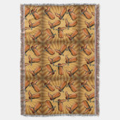 Westerne Cowboy Boots Throw Blanket Deken (Voorkant Verticaal)
