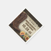 Westerne Cowboy Boots Zonnebloem bruiloft servette Servet (Hoek)