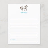 Westerne Cowboy Boy Baby shower Advies Kaarten (Achterkant)