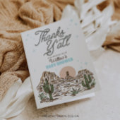 Westerne Cowboy Boy Baby shower Dank u kaarten