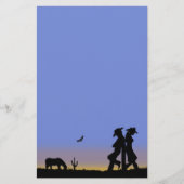 Westerne Cowboy Briefpapier (Voorkant)