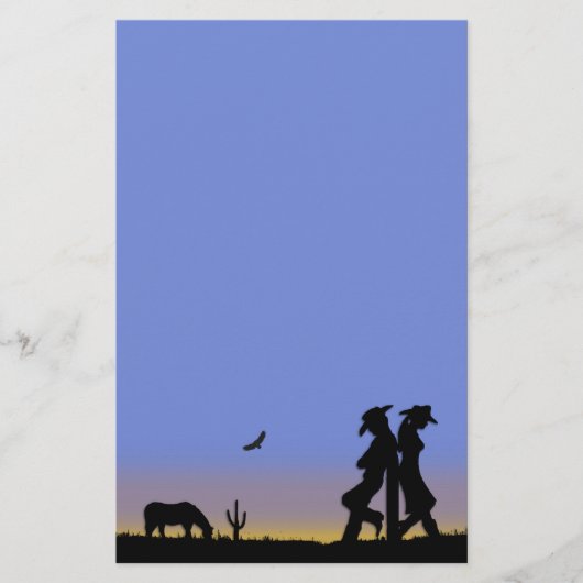 Westerne Cowboy Briefpapier (Voorkant)