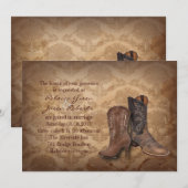 westerne Cowboy bruiloft met een bijtende vogel Kaart (Voorkant / Achterkant)