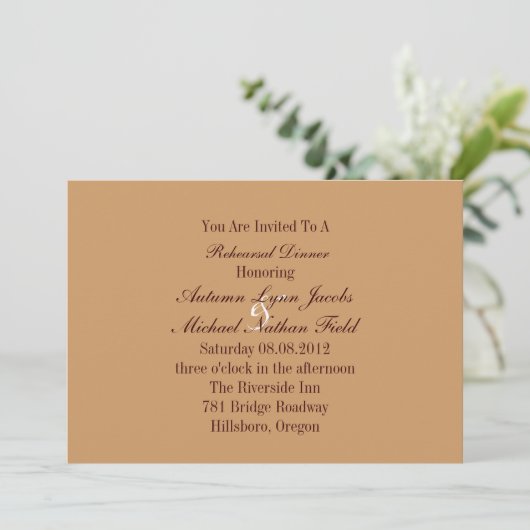 westerne cowboy bruiloft Rehearsal Dinner Kaart (Staand voorkant)