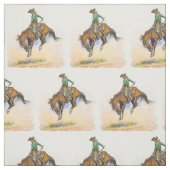 Westerne cowboy Bucking Horse Fabric Stof (Swatch)