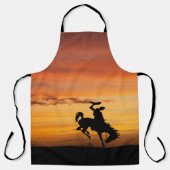 Westerne Cowboy Bucking Horse Sunset Schort (Voorkant)