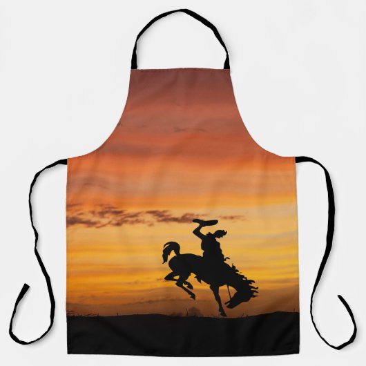 Westerne Cowboy Bucking Horse Sunset Schort (Voorkant)