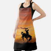 Westerne Cowboy Bucking Horse Sunset Schort (Insitu)
