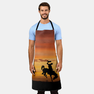 Westerne Cowboy Bucking Horse Sunset Schort