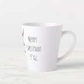 Westerne Cowboy Bull Ornamenten Kerst Latte Mok (Rechts)