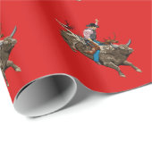 Westerne cowboy bull rider cadeaupapier (Rol Hoek)