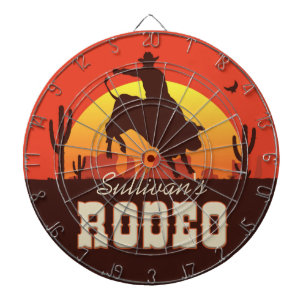 Westerne cowboy Bull Rider Rodeo Dartbord