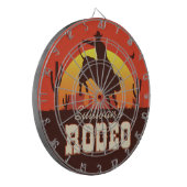 Westerne cowboy Bull Rider Rodeo Dartbord (Voorkant Links)