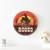 Westerne cowboy Bull Rider Rodeo Grote Klok (Huis)