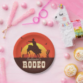 Westerne cowboy Bull Rider Rodeo Papieren Bordje (Feest)