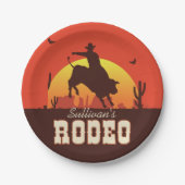 Westerne cowboy Bull Rider Rodeo Papieren Bordje (Voorkant)