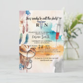 Westerne cowboy Cactus, Afstuderen van verpleegsch Kaart (Staand voorkant)