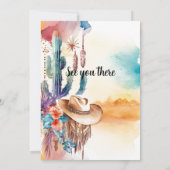 Westerne cowboy Cactus, Afstuderen van verpleegsch Kaart (Achterkant)