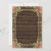 Westerne Cowboy Cactus Rode Bloemen Kerstfeest Kaart (Achterkant)