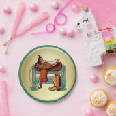 Westerne Cowboy Champion Son Saddle Boots Papieren Bordje (Feest)