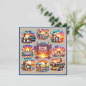 Westerne Cowboy Chili Cookoff Scenes 1 Aangepast Kaart (Staand voorkant)