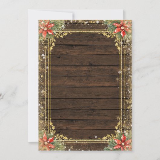 Westerne Cowboy Christmas Cactus Stringlight Kaart (Achterkant)