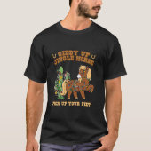 Westerne Cowboy Christmas Giddy Up Jingle Horse Me T-shirt (Voorkant)