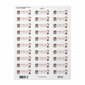 Westerne Cowboy Christmas Return Adreslabel Etiket (Full Sheet)