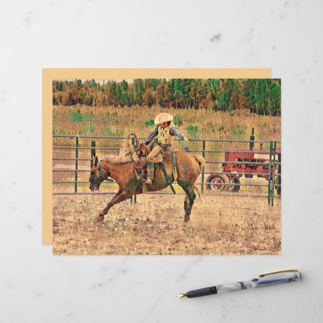 Westerne Cowboy Country Horse Riding (Voorkant / Achterkant in situ)