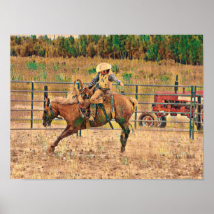Westerne Cowboy Country Horse Riding Poster